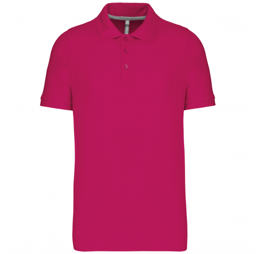 fuchsia Polo de punto piqué manga corta hombre