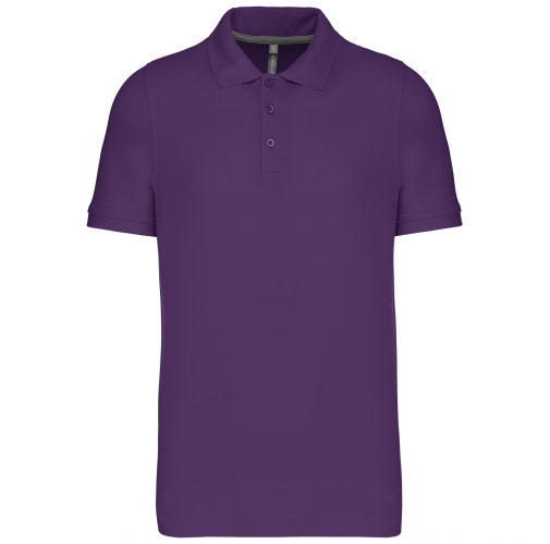 purple Polo de punto piqué manga corta hombre