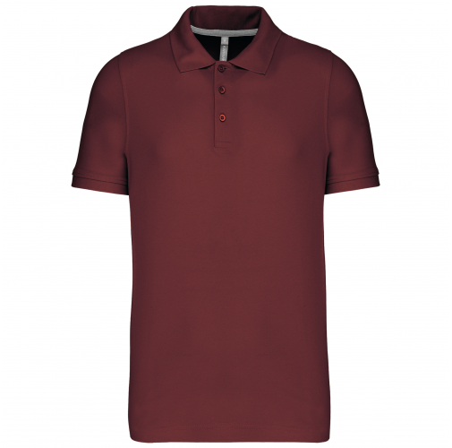 wine Polo de punto piqué manga corta hombre