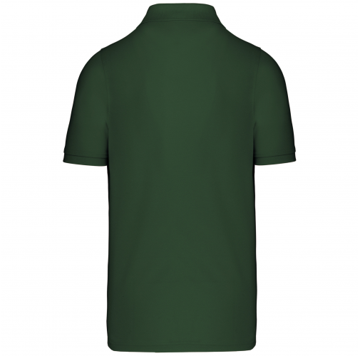 forest green Polo de punto piqué manga corta hombre
