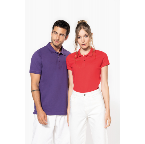Polo de punto piqué manga corta hombre