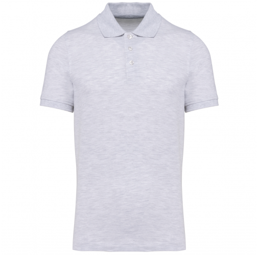 ash heather Polo de punto piqué manga corta hombre