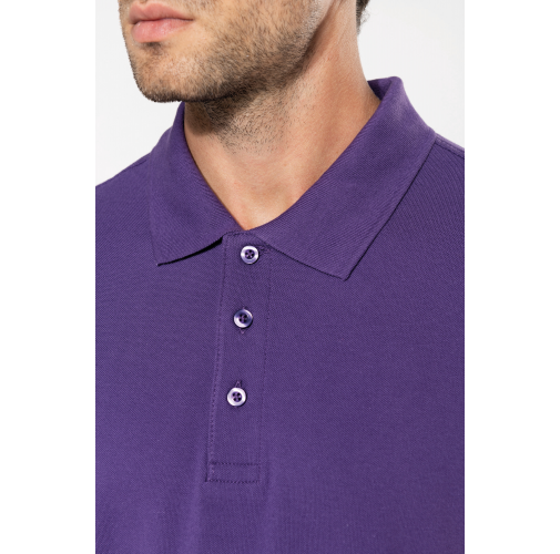 Polo de punto piqué manga corta hombre