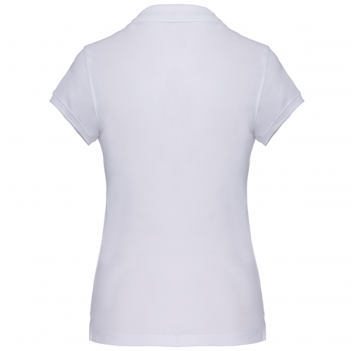 white Polo manga corta mujer