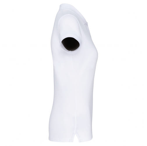 white Polo manga corta mujer