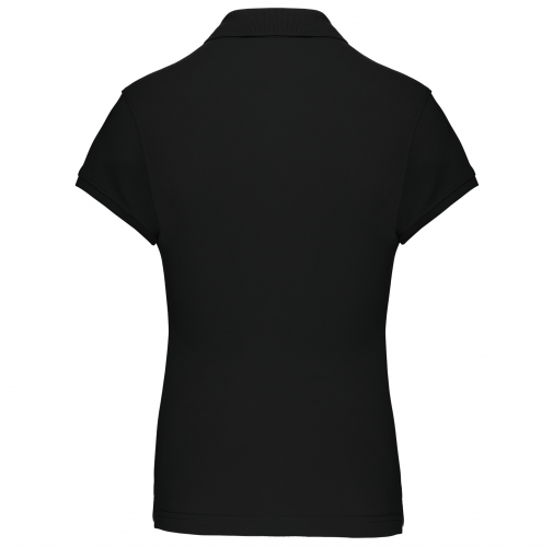 black Polo manga corta mujer