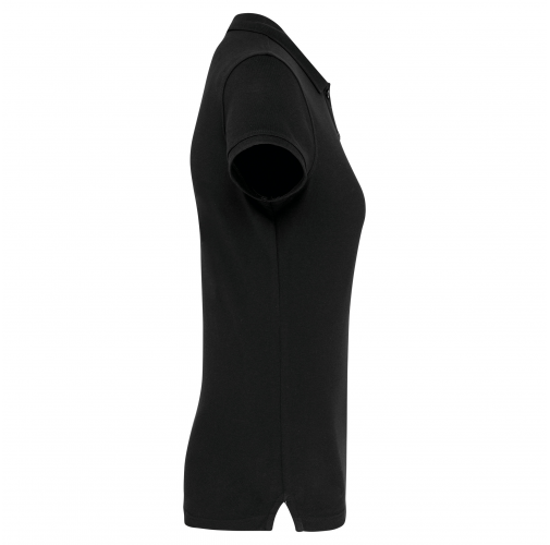 black Polo manga corta mujer