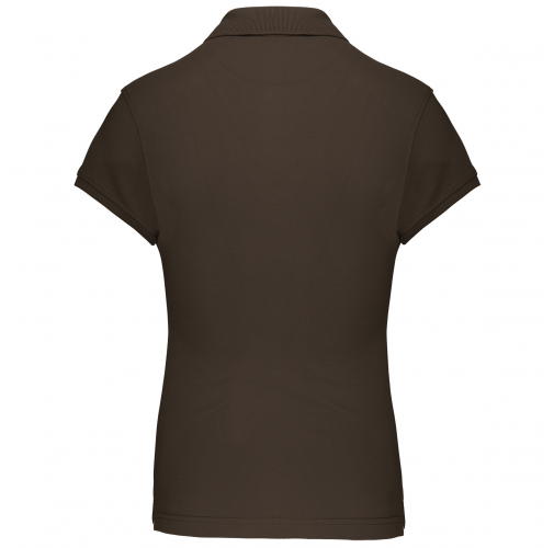 dark khaki Polo manga corta mujer