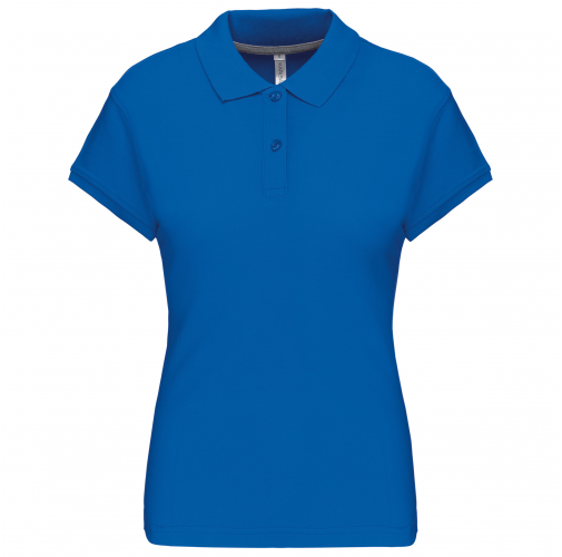 light royal blue Polo manga corta mujer