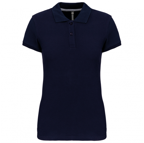 navy Polo manga corta mujer