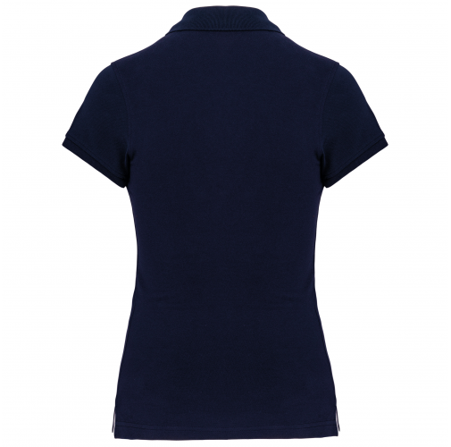 navy Polo manga corta mujer