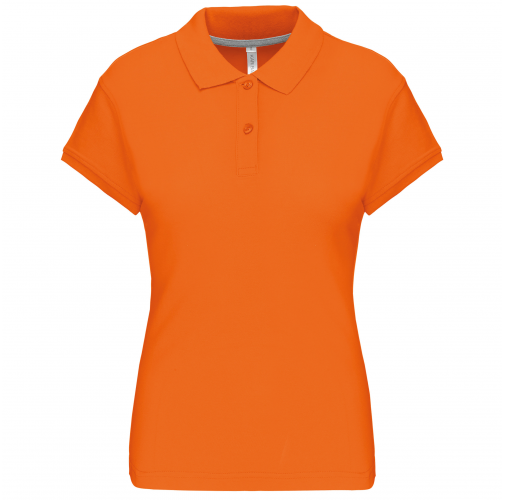 orange Polo manga corta mujer