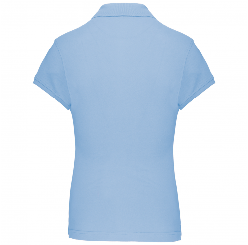 sky blue Polo manga corta mujer