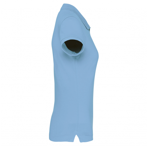 sky blue Polo manga corta mujer