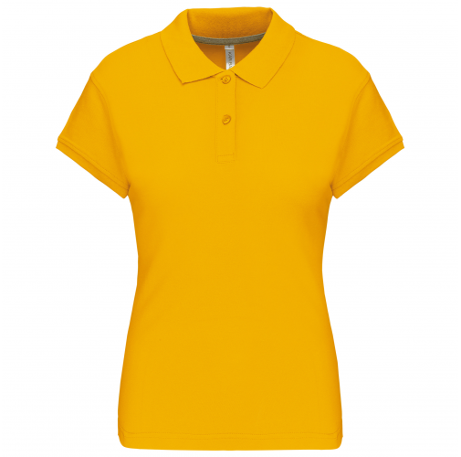 yellow Polo manga corta mujer
