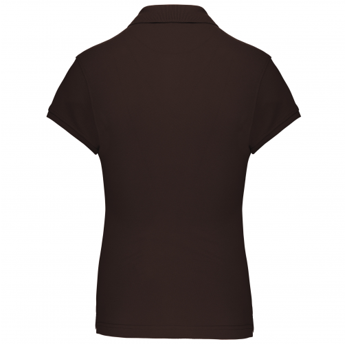 chocolate Polo manga corta mujer