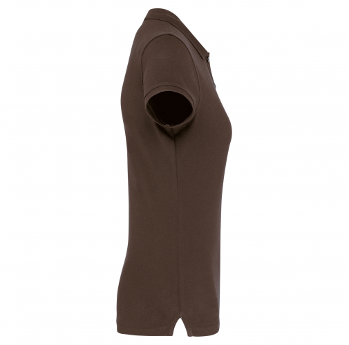 chocolate Polo manga corta mujer