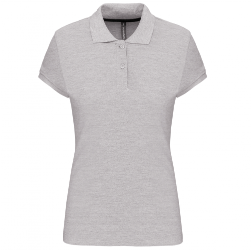oxford grey Polo manga corta mujer