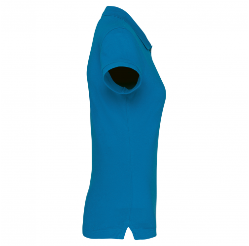 tropical blue Polo manga corta mujer