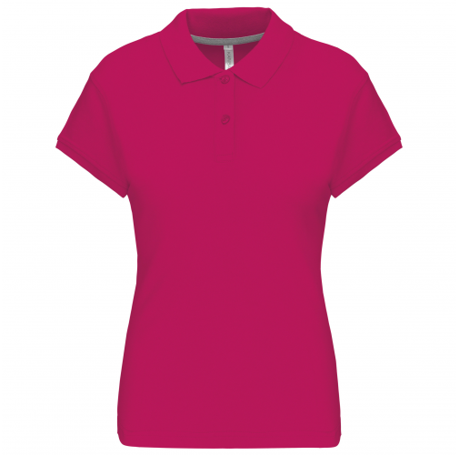 fuchsia Polo manga corta mujer