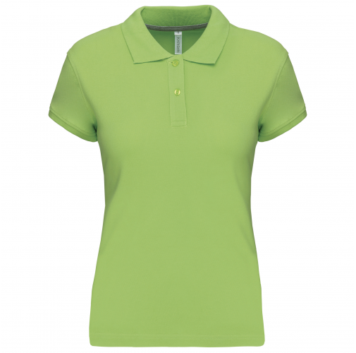 lime Polo manga corta mujer