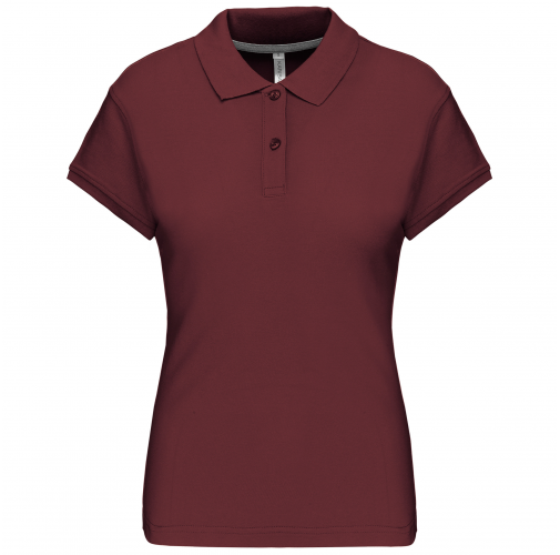 wine Polo manga corta mujer
