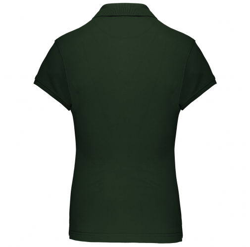 forest green Polo manga corta mujer