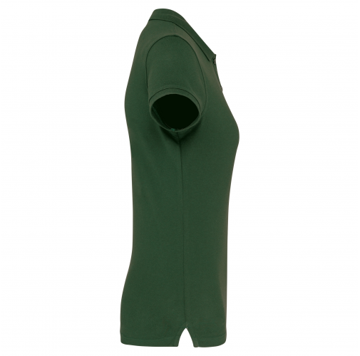forest green Polo manga corta mujer