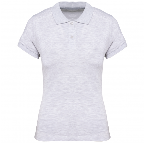 ash heather Polo manga corta mujer