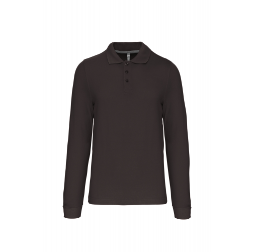 dark grey Polo manga larga hombre