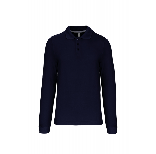 navy Polo manga larga hombre