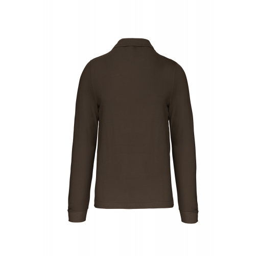 dark khaki Polo manga larga hombre