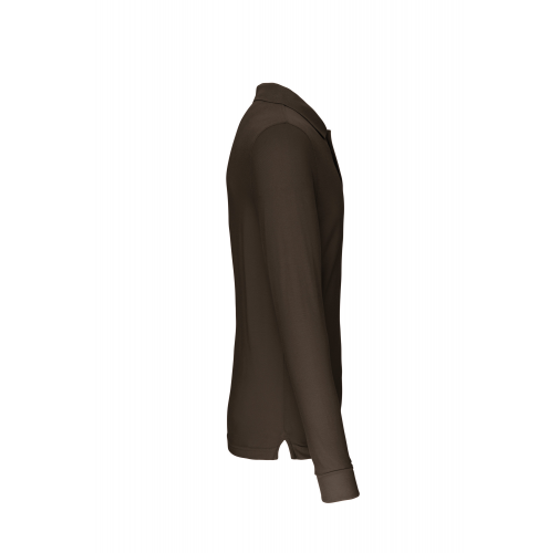 dark khaki Polo manga larga hombre