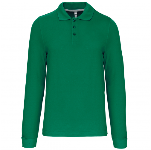kelly green Polo manga larga hombre