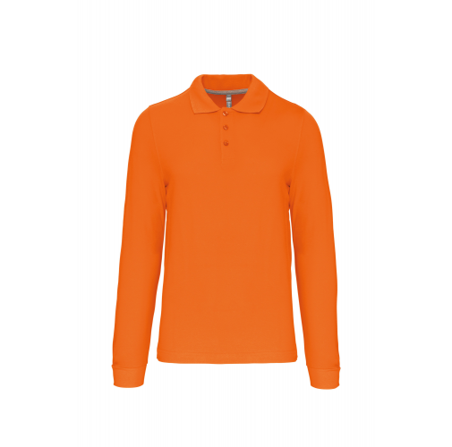 orange Polo manga larga hombre