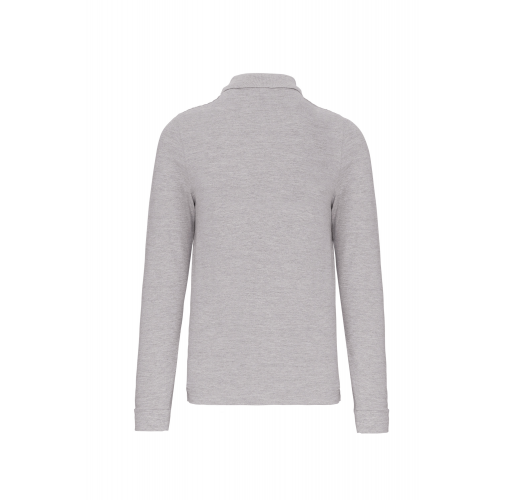 oxford grey Polo manga larga hombre