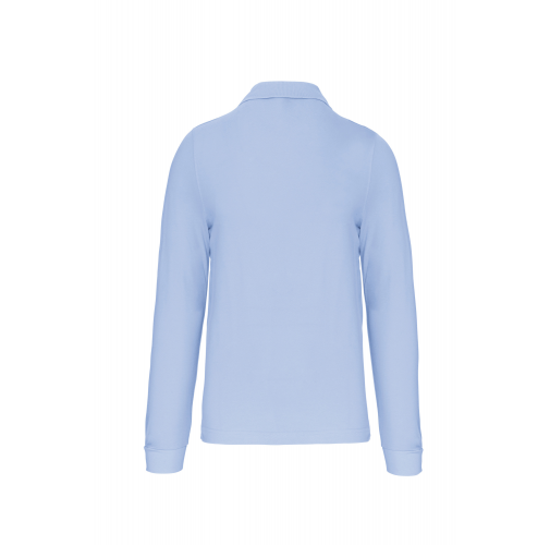 sky blue Polo manga larga hombre