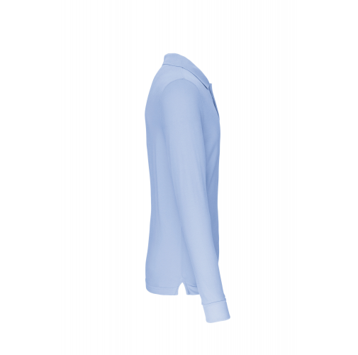 sky blue Polo manga larga hombre