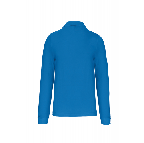 tropical blue Polo manga larga hombre