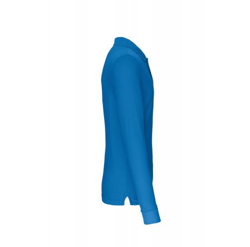 tropical blue Polo manga larga hombre