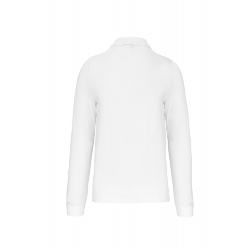 white Polo manga larga hombre