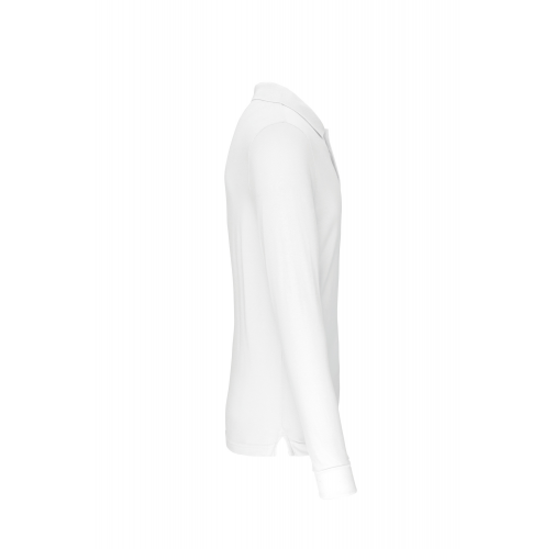 white Polo manga larga hombre
