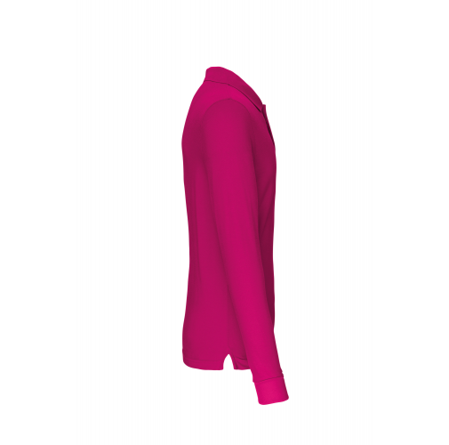 fuchsia Polo manga larga hombre
