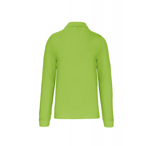 lime Polo manga larga hombre