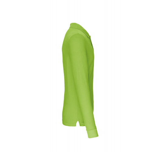 lime Polo manga larga hombre