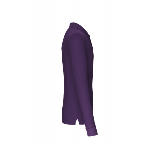 purple Polo manga larga hombre