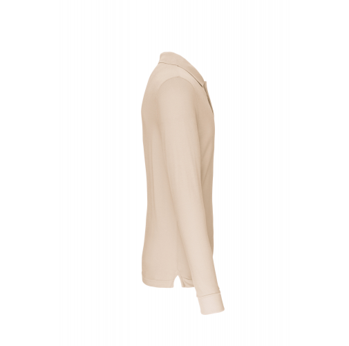 light sand Polo manga larga hombre