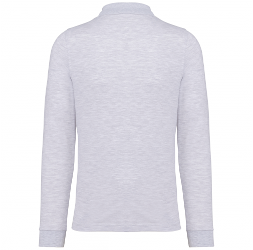 ash heather Polo manga larga hombre