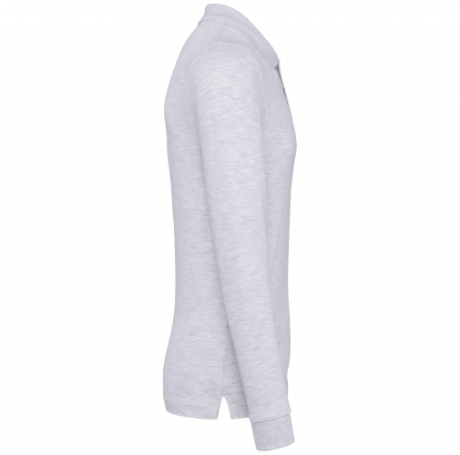 ash heather Polo manga larga hombre