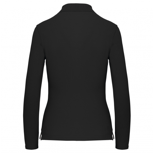 black Polo manga larga mujer